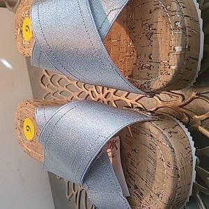 Donald J. Pliner Metallic Silver Sandals